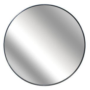 Miroir Extra Plat Rond 55cm M6 Noir