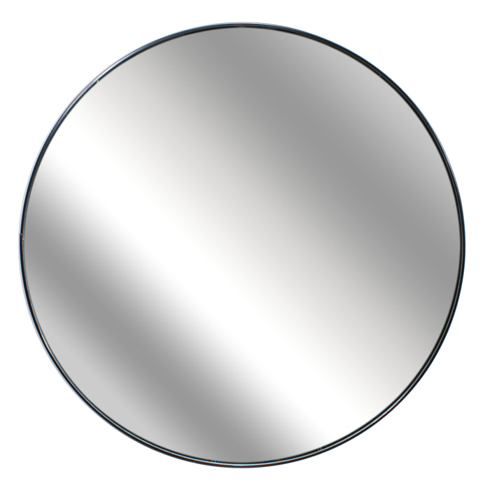 Miroir Extra Plat Rond 55cm M6 Noir