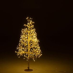 J-Line décoration Arbre - blanc chaud - acier - or - small - LED