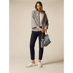 Oltre - Chinos en gabardina mezcla de algodón - Azul