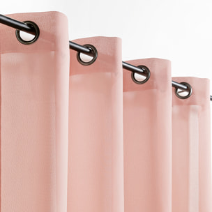Voilage  - Effet naturel avec fils en relief - Rose