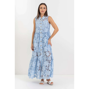 Kocca - Abito chemisier maxi in pizzo Donna