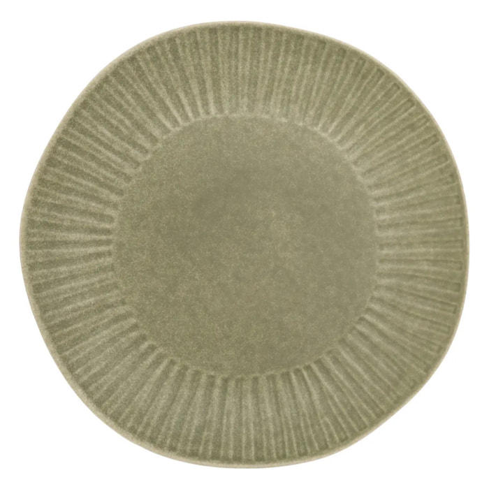 Assiette de présentation Nyero ronde D.32cm vert