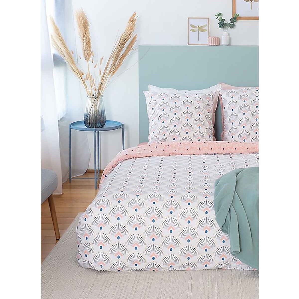 Parure Housse De Couette 3pcs 100% Coton Bio 57 Fils Mille