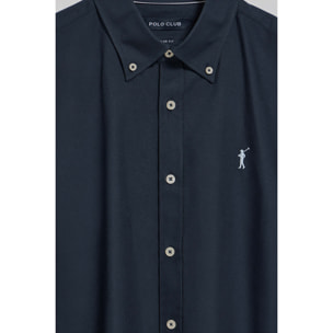 Camisa oxford azul marino con logo bordado Rigby Go