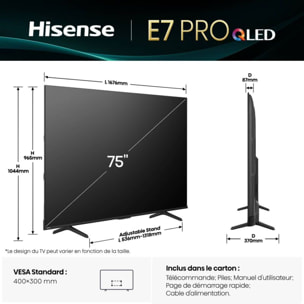 TV QLED HISENSE 75E79Q PRO 2025 (189cm)