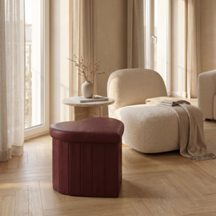 Pouf a forma di cuore in ecopelle