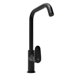 Mitigeur d'évier Swiss Aqua Technologies Dark avec bras pivotant noir SATBSDA280LC