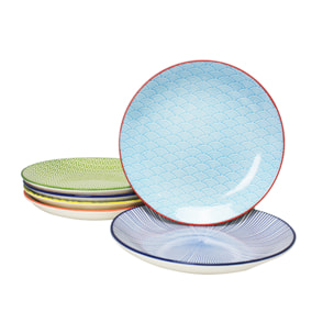 Lot de 6 assiettes à dessert design 3, SABAE