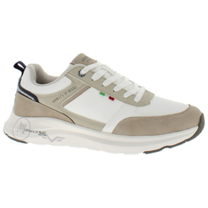 Armata di Mare Scarpe Uomo Sneakers Casual Stringate con Soletta Rimovibile in Memory Foam AMU S25N721 Light Beige