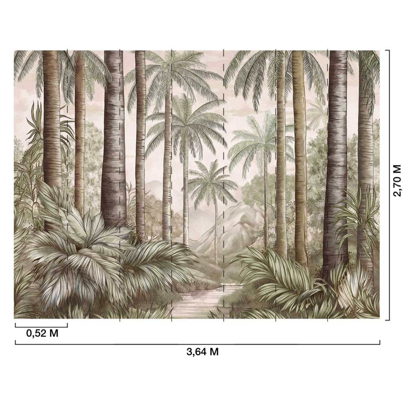 Papier peint tropical Intissé