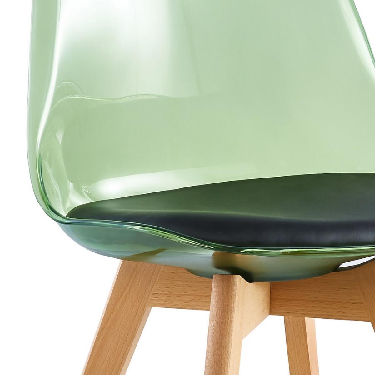 Sedie design moderno verde trasparente - Linda