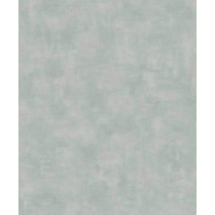 Papier peint uni effet toile lin vert sauge