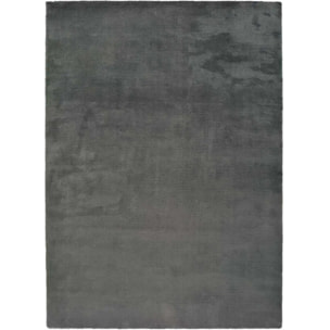 BERNA Alfombra lisa de pelo corto gris, varias medidas disponibles.