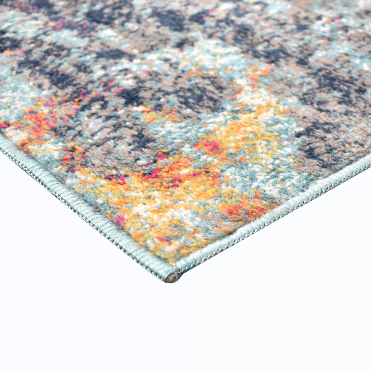 tapis moderne multicolore avec des motifs abstraits