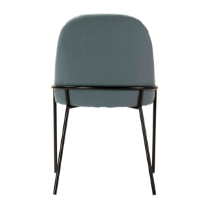 Silla Lino Poliester Verde 50x58x83 Cm