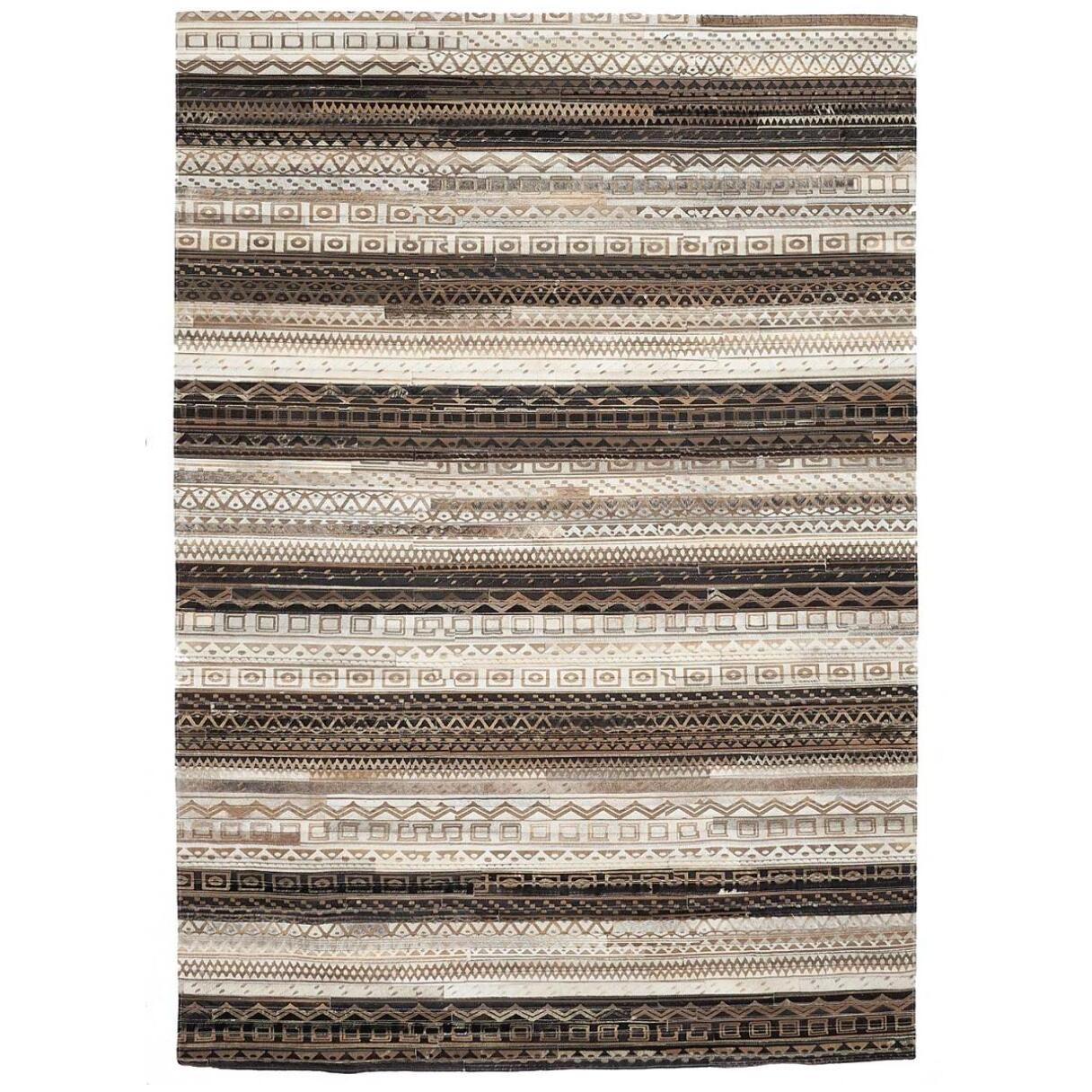 Tapis peau de vache kilim fait main VINI