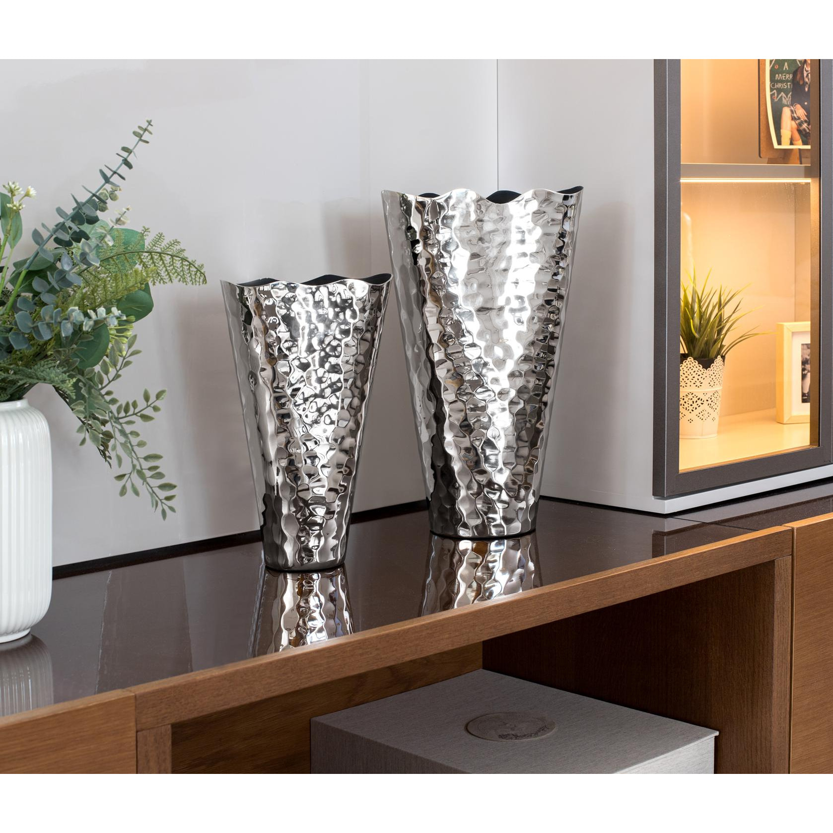 Decoracion de Metal Grande 10 Cm, Pequeño 8 Cm Estilo Moderno