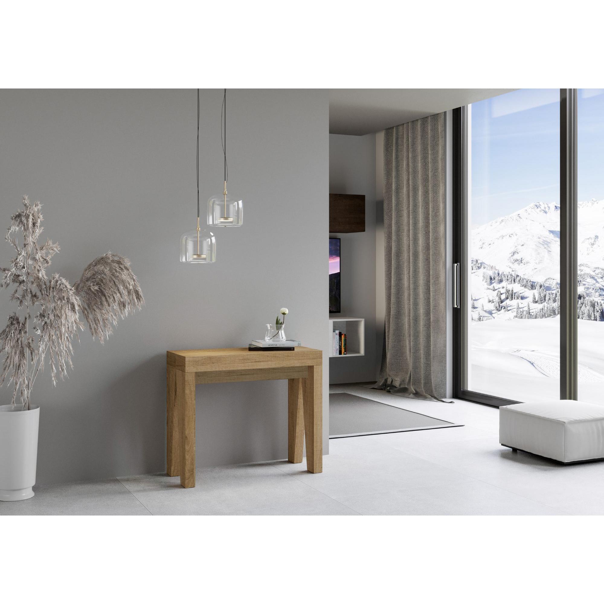 Console Naxy Small cm.90x42 (extensible à 196) Chêne Nature