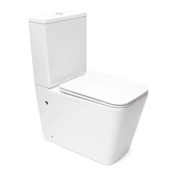 Infinitio WC à poser sans bride évacuation vario + abattant SoftClose + réservoir de chasse d'eau, blanc (SATINF032SREXVPSN)