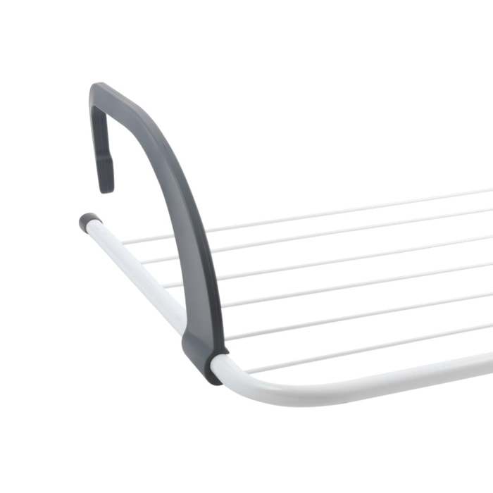 Etendoir balcon 5M Acier Blanc & Noir MSV