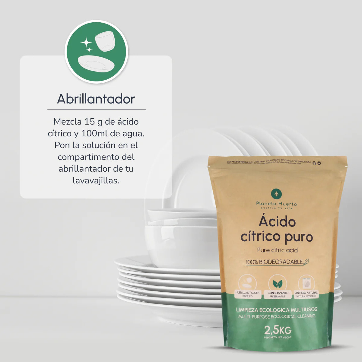 Ácido cítrico Planeta Huerto 2,5 Kg