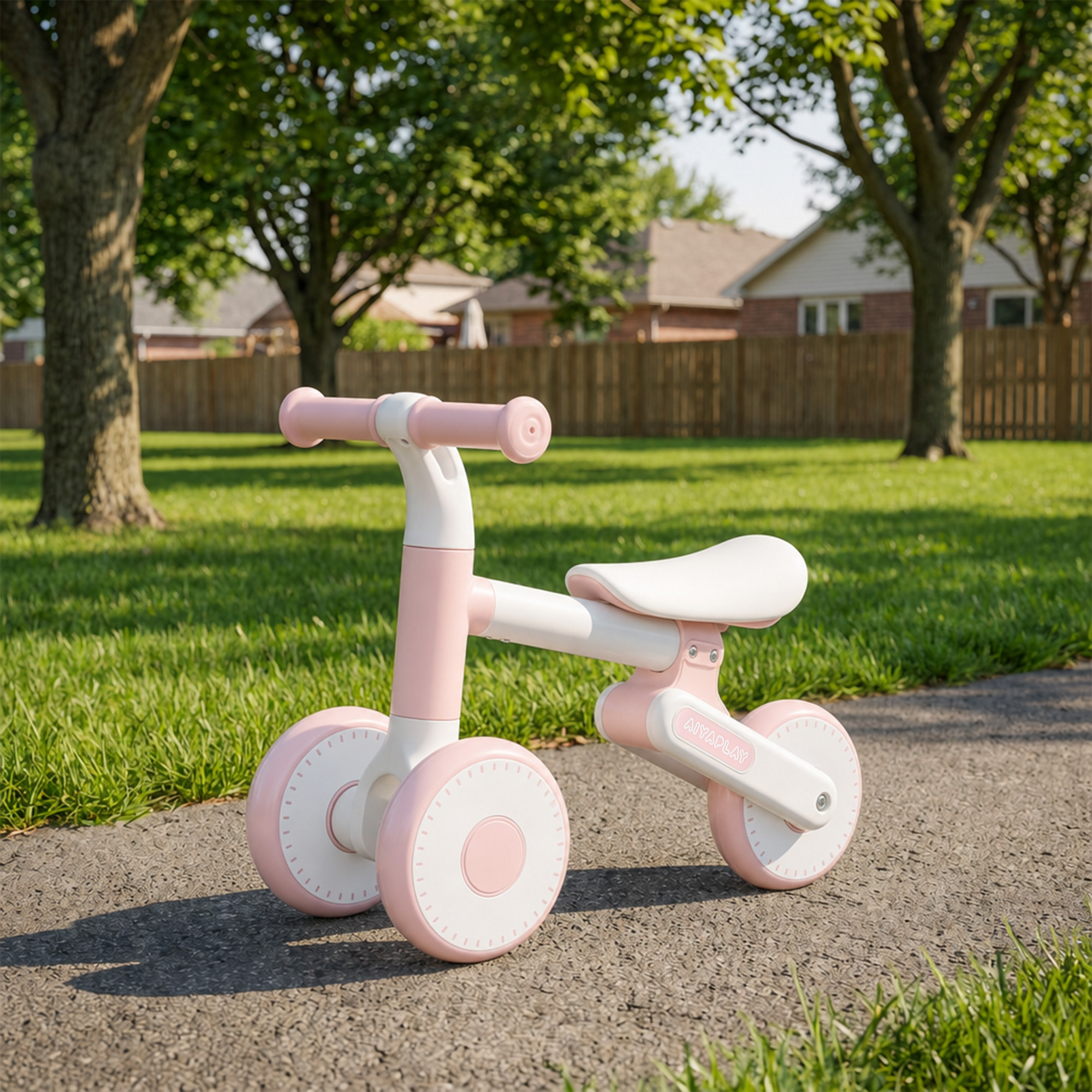 Draisienne enfant pliable réglable rose