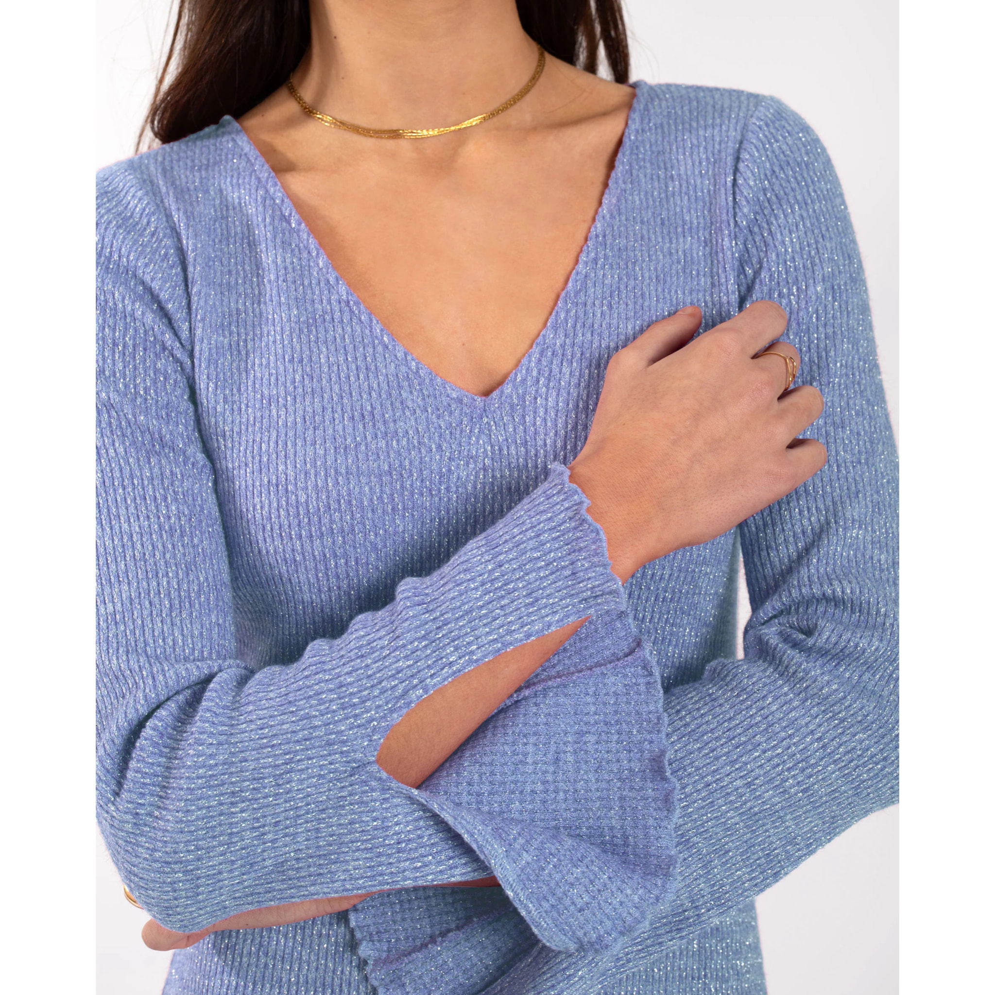 Vestido largo con escote en pico