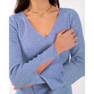 Vestido largo con escote en pico