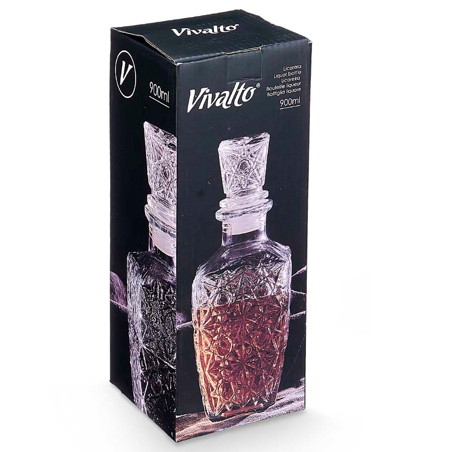 LICORERA TALLADA ESTRELLA 900ML