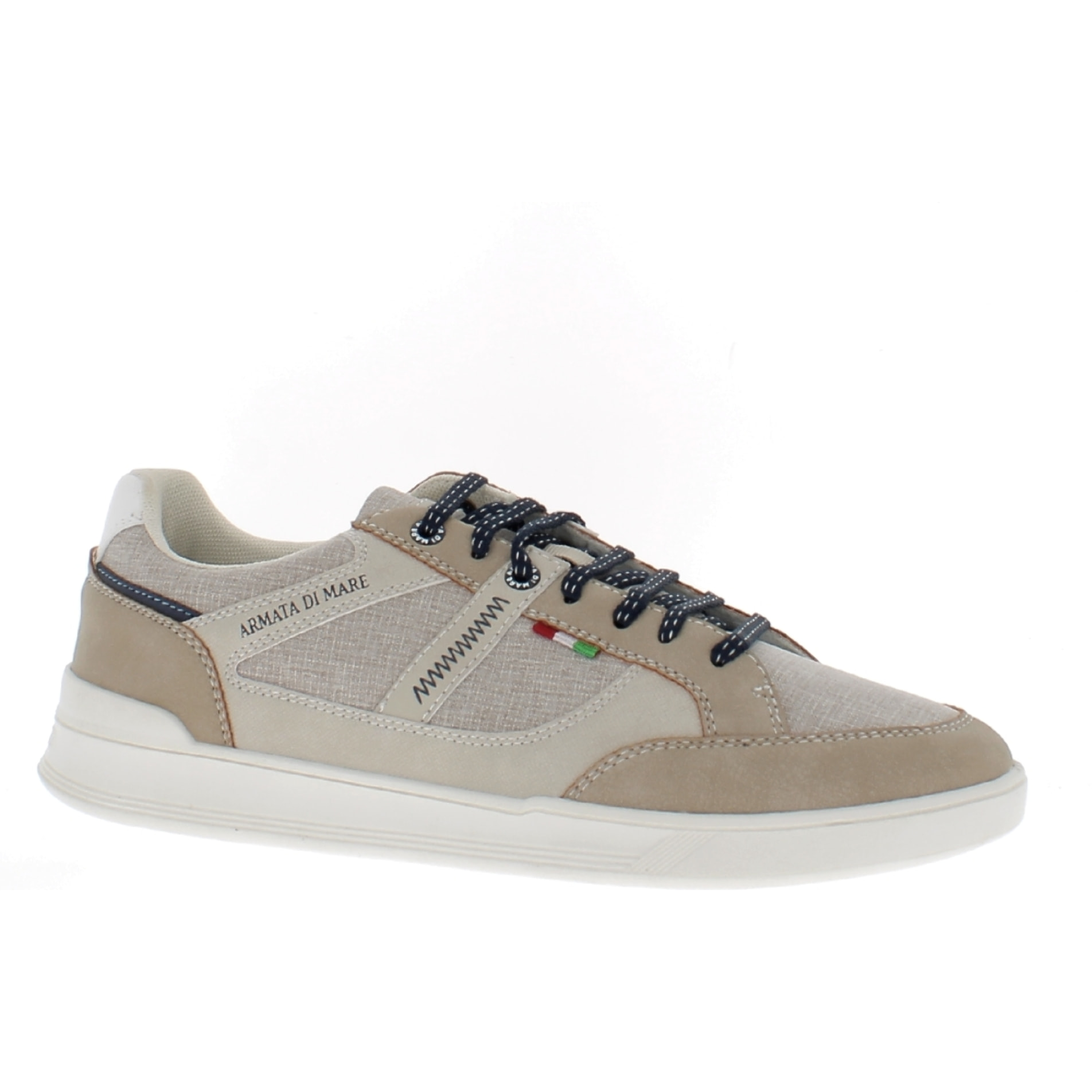 Armata di Mare Scarpe Uomo Sneakers Casual Stringate Basse con Soletta Rimovibile in Memory Foam AMU S24D546 Beige