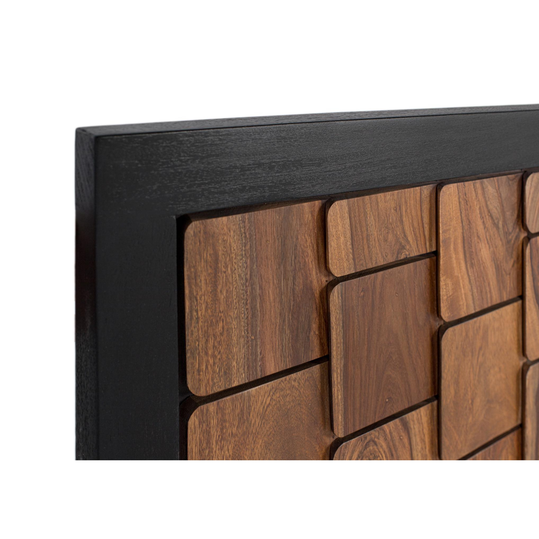 Cabecero de Madera de Mango, Palisandro 170 Cm Estilo Contemporáneo