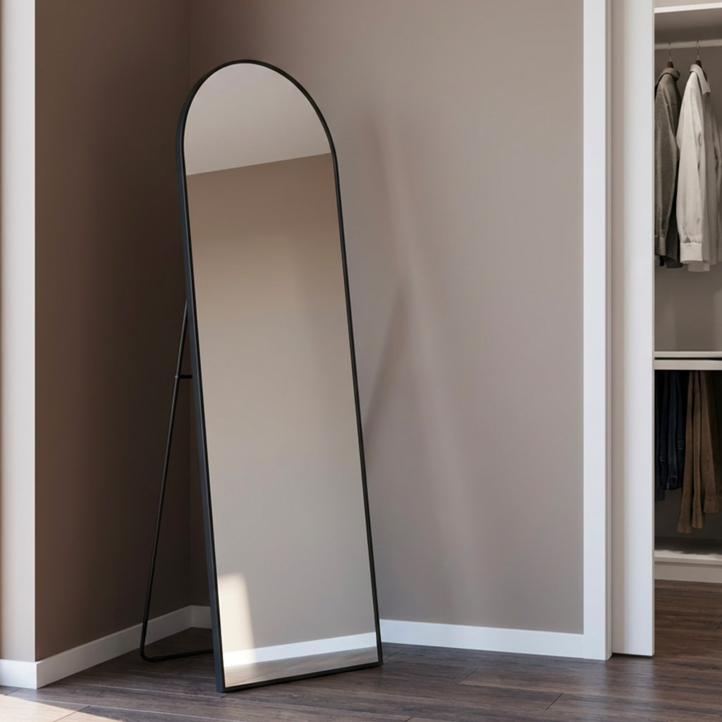 Miroir sur pied aluminium JUSTIN