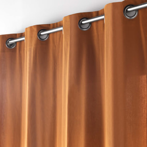 Rideau en poly-coton recyclé - Marron Clair