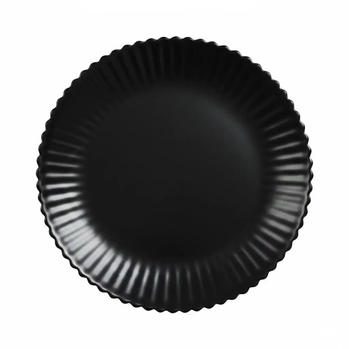 Assiette à dessert noire 19 cm Bloom - Luminarc