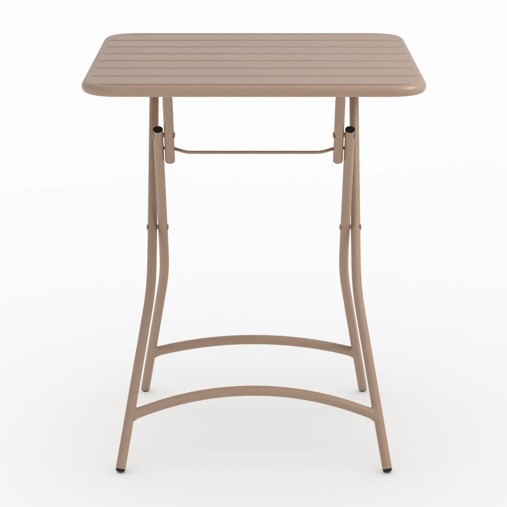 Table de jardin pliante en métal taupe 2 personnes - Yumi