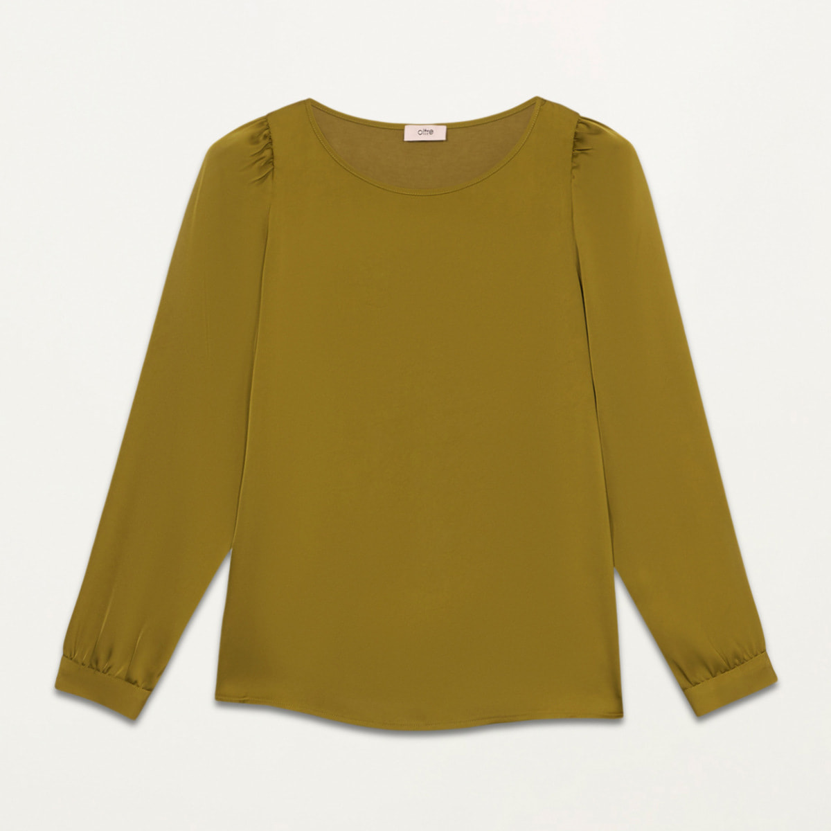 Oltre - Blusa bimaterica maniche lunghe - Verde