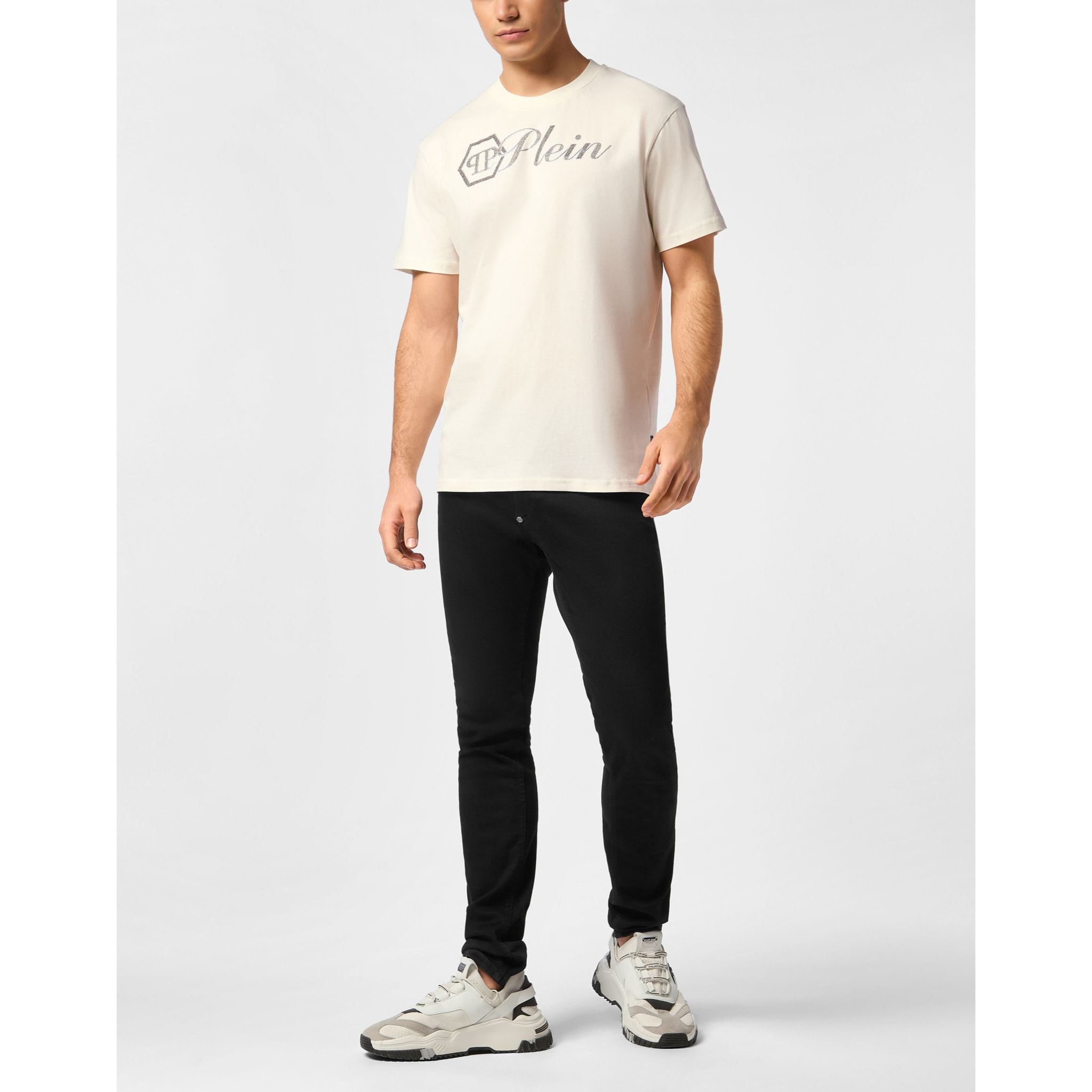 PHILIPP PLEIN Camiseta de cuello redondo y manga corta