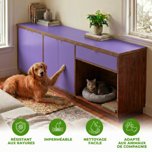 Rouleau adhésif décoratif Vinyle au Mètre - Lavande - Sticker Lavable Imperméable Mur Cuisine Meubles