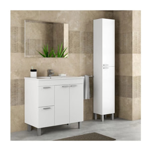 Columna de baño Koncept 2 puertas Blanco brillo