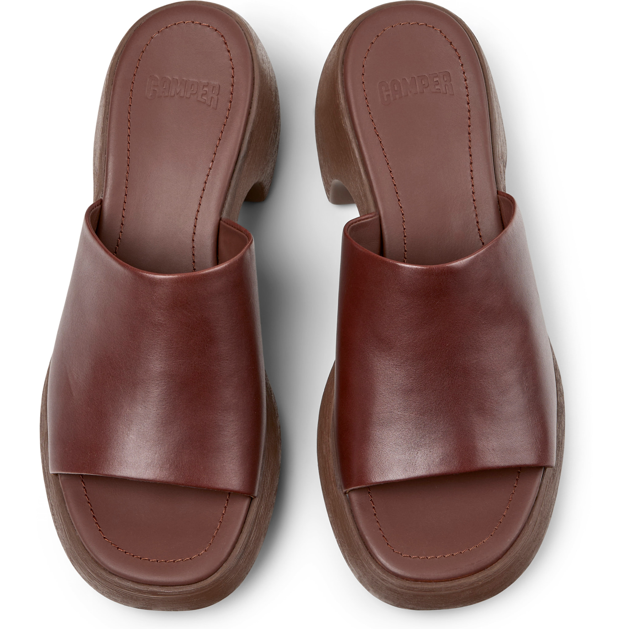 Sandalias - CAMPER Thelma - Marron - Cuero liso
