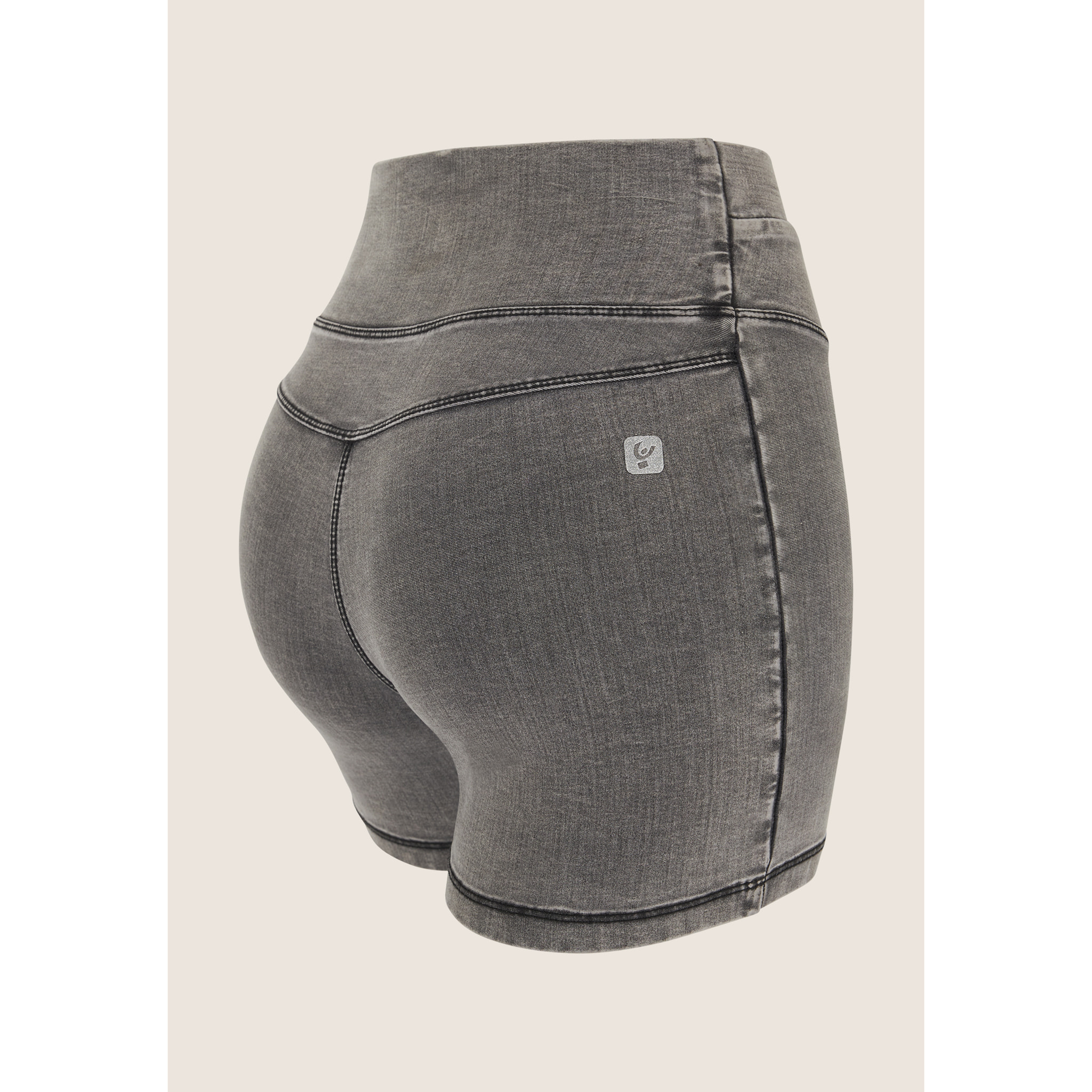 Jeggings N.O.W. short skinny a vita alta in tencel denim