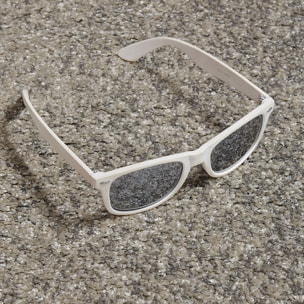 Tapis Kuje motif géométrique destructuré, rouge, gris