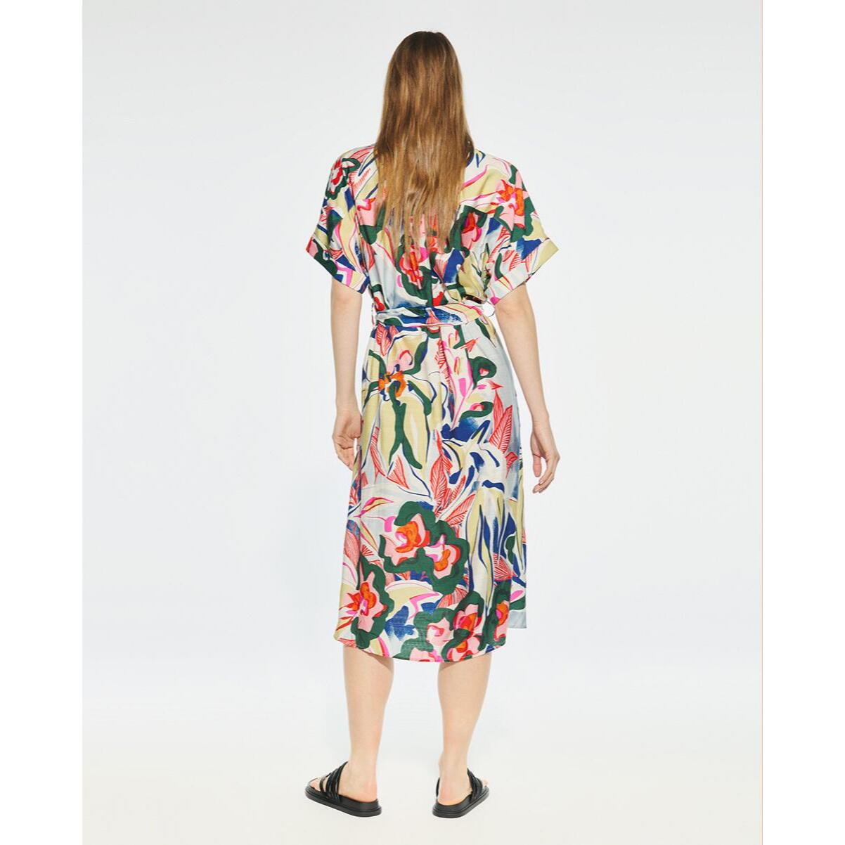 Vestito Camicia a Stampa Floreale