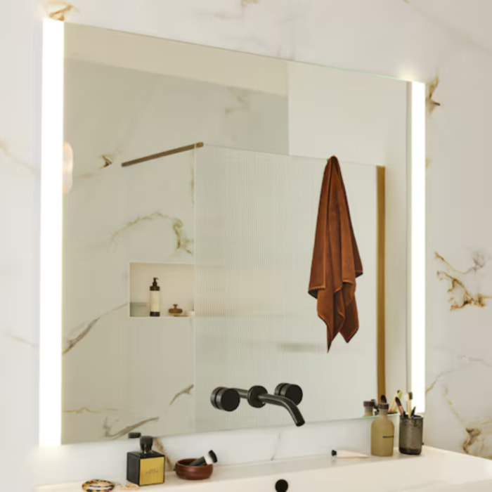 Miroir 3 trous pour mitigeurs Grands Boulevards 80 cm