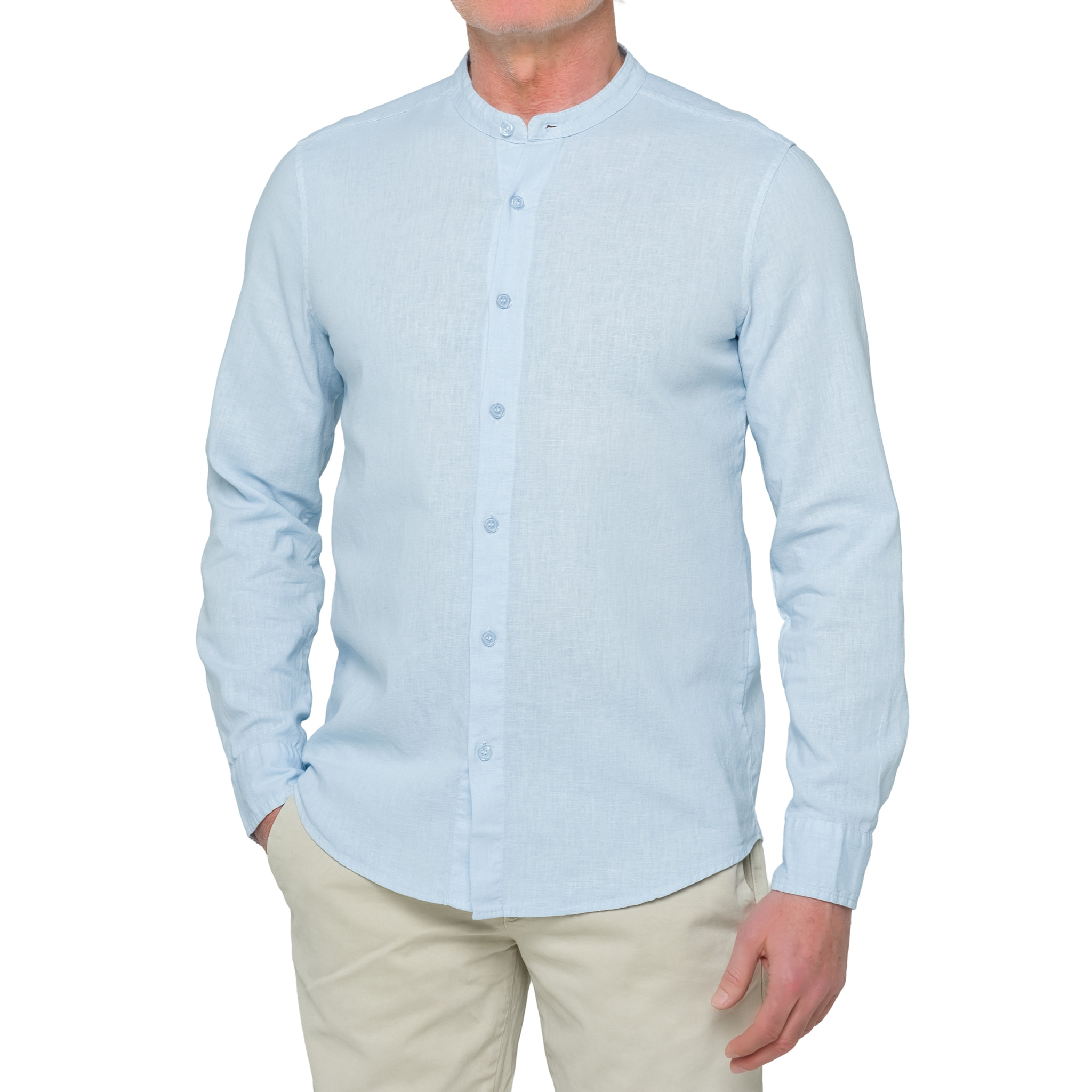 Camicia in lino Hot Buttered Tongareva Skyblue