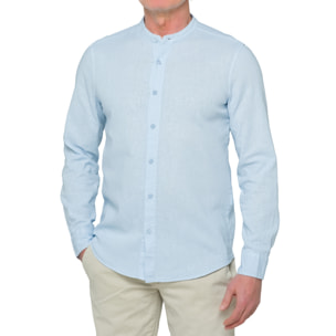 Camicia in lino Hot Buttered Tongareva Skyblue