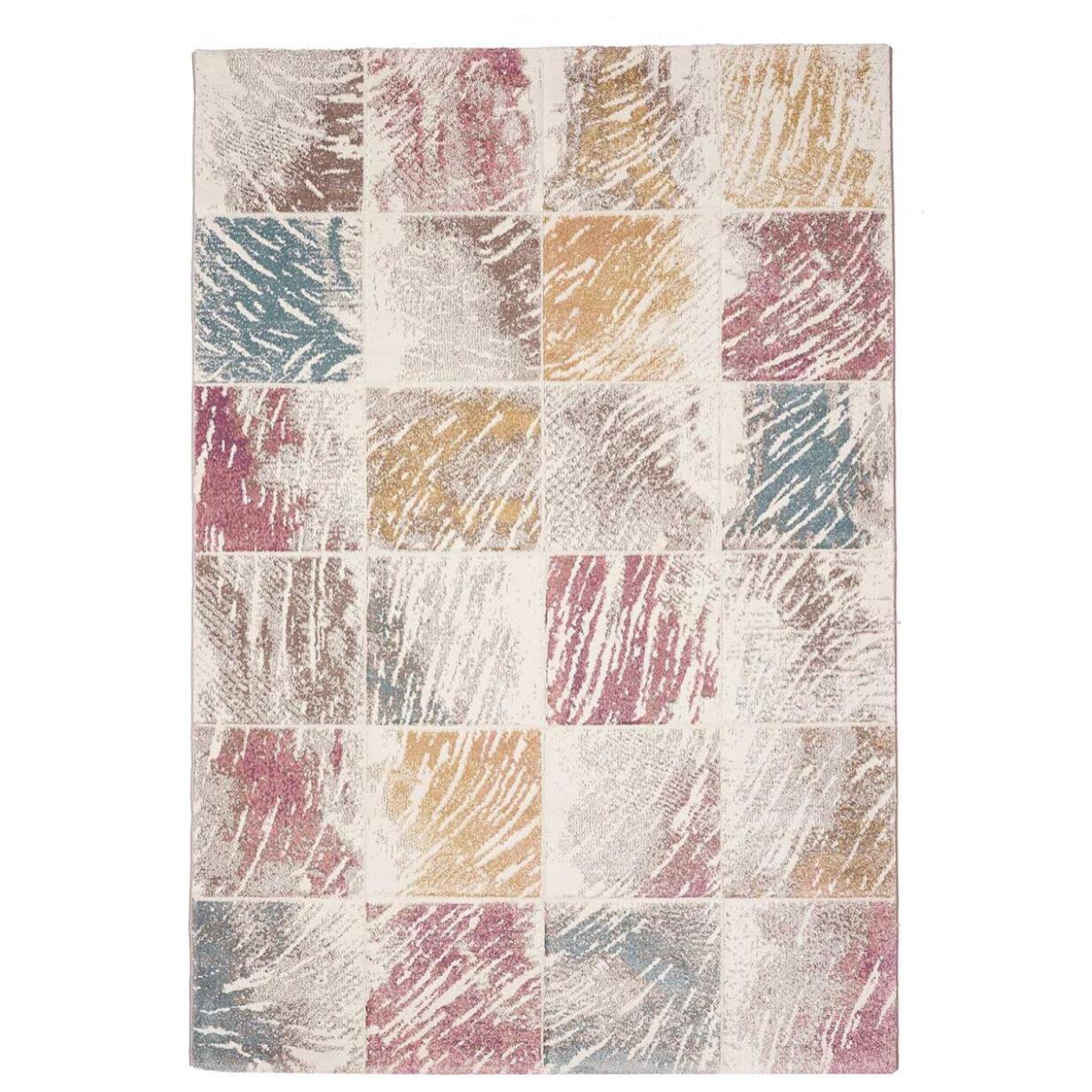 Petit tapis enfant motif trait de crayon pastel