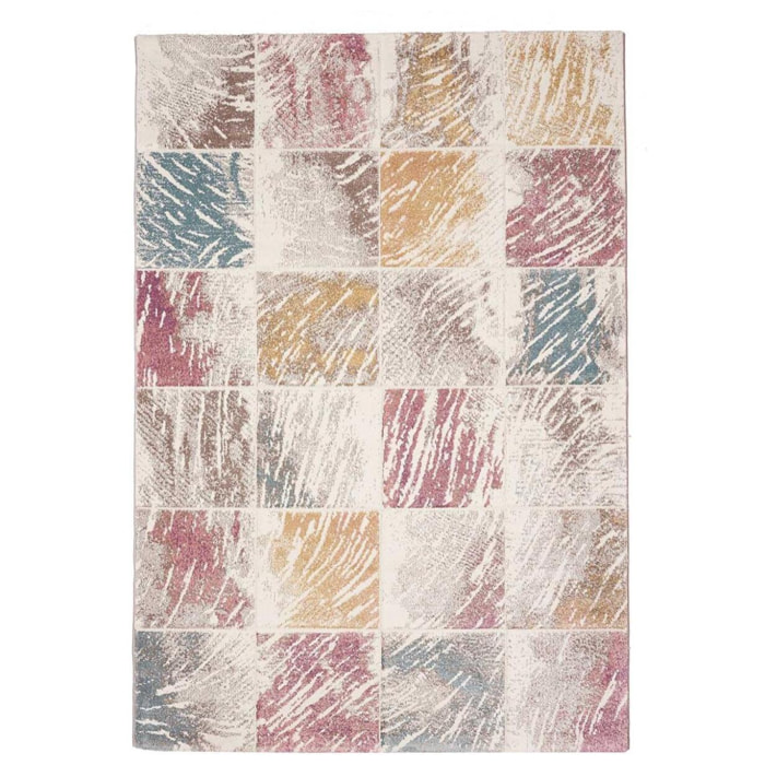 Petit tapis enfant motif trait de crayon pastel
