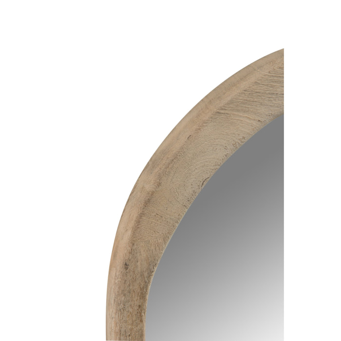 J-Line miroir Irrégulier - bois - small - Ø 64 cm